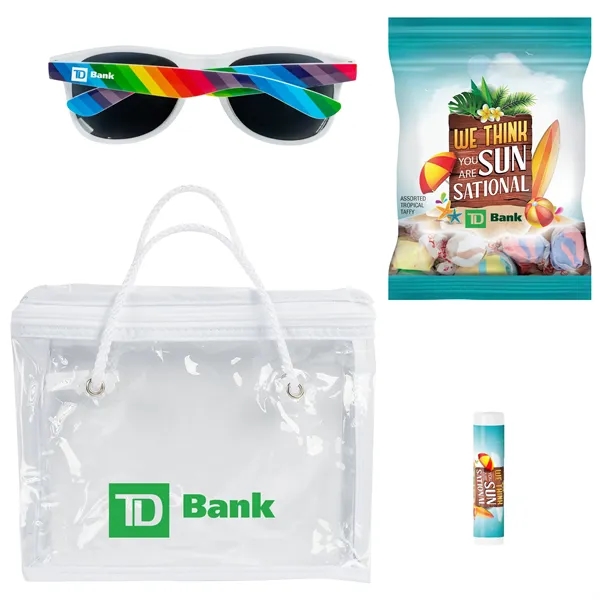 Sunglasses, Salt Water Taffy Digibag, Lip Balm in a clear Bag.... from ASI 44900 NC Custom (CI/Lanco) / Lanco