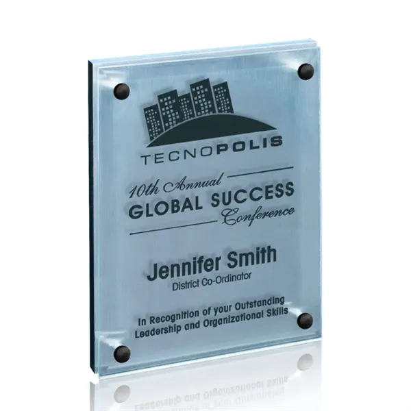 The 5" X 7" metallic Kingston plaque is made from 3/16"... from ASI 84592 St Regis Group / Prestige Glass