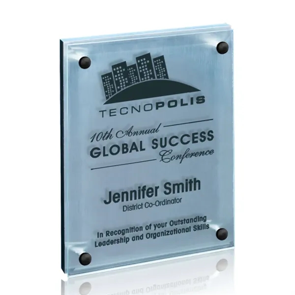 The 5" X 7" metallic Kingston plaque is made from 3/16"... from ASI 84592 St Regis Group / Prestige Glass