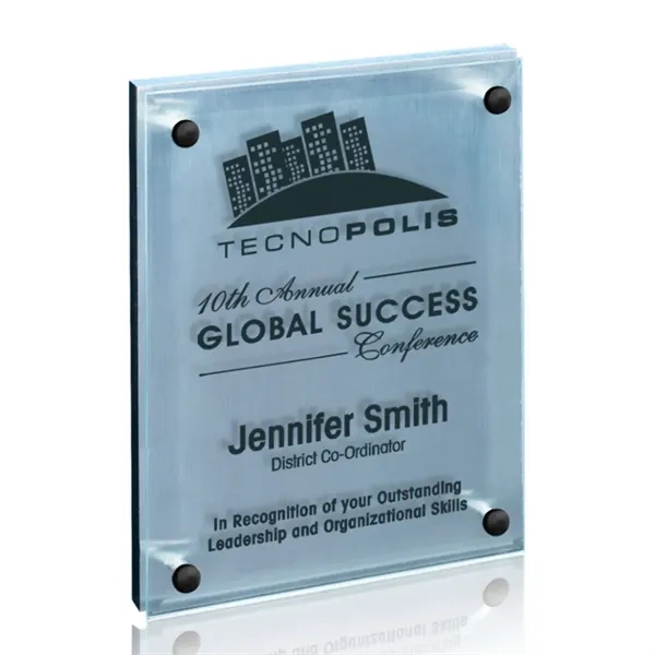 The 5" X 7" metallic Kingston plaque is made from 3/16"... from ASI 84592 St Regis Group / Prestige Glass