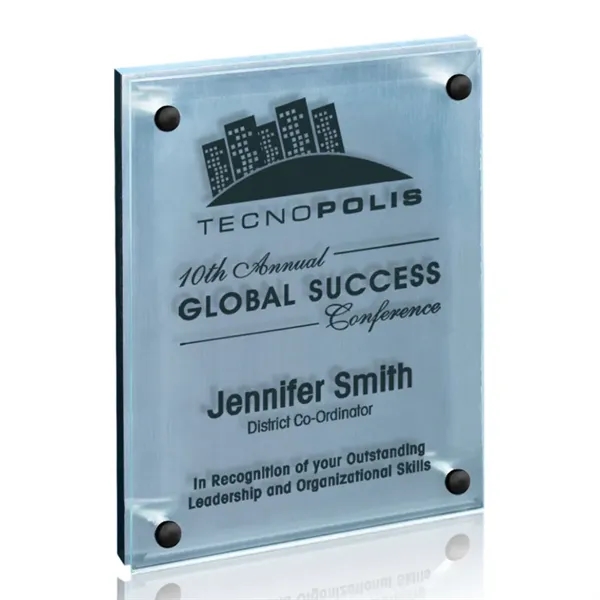 The 5" X 7" metallic Kingston plaque is made from 3/16"... from ASI 84592 St Regis Group / Prestige Glass