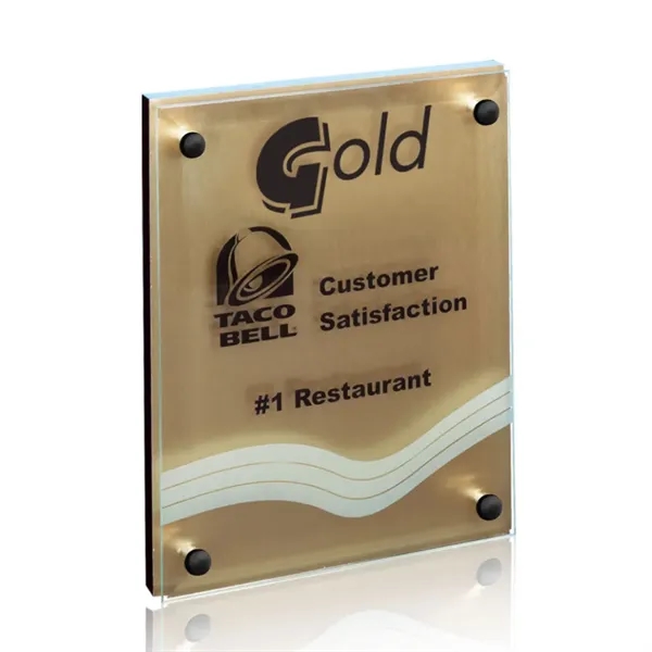 Kingston Plaque -Metallic Gold.... from ASI 84592 St Regis Group / Prestige Glass