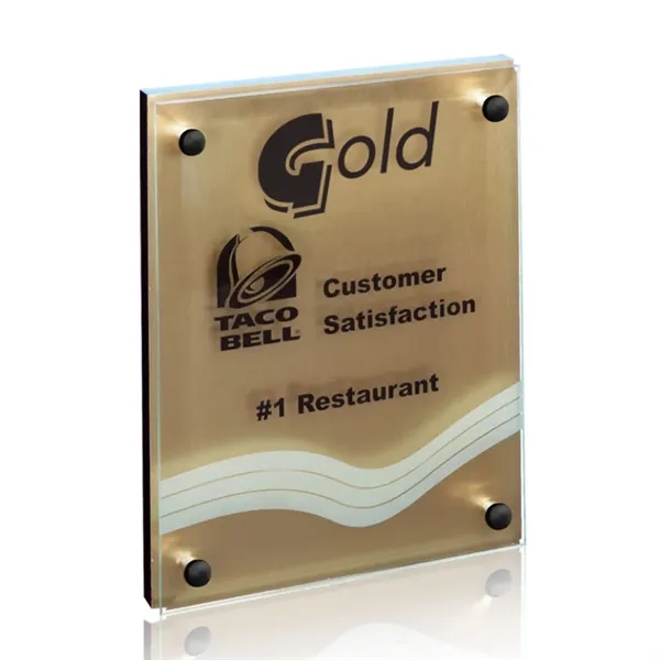 Kingston Plaque -Metallic Gold.... from ASI 84592 St Regis Group / Prestige Glass