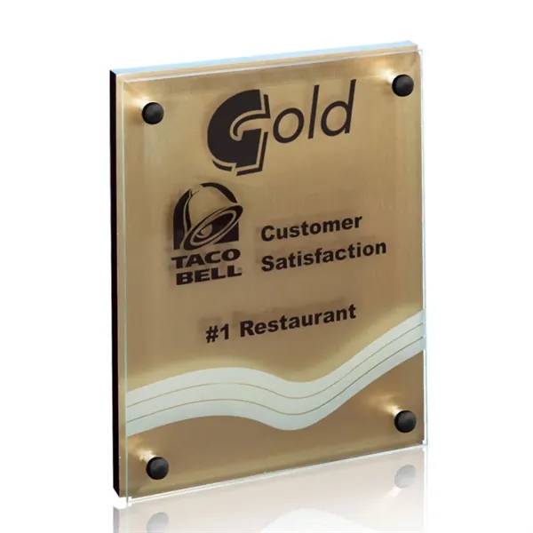 Kingston Plaque -Metallic Gold.... from ASI 84592 St Regis Group / Prestige Glass