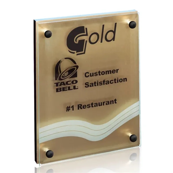 Kingston Plaque -Metallic Gold.... from ASI 84592 St Regis Group / Prestige Glass