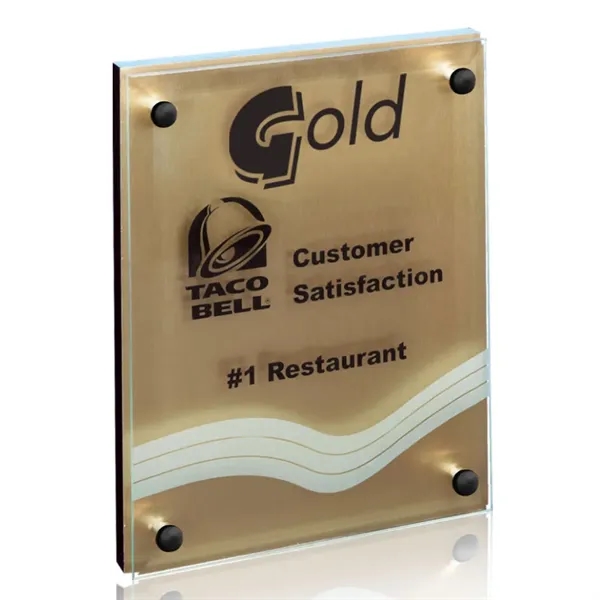 Kingston Plaque -Metallic Gold.... from ASI 84592 St Regis Group / Prestige Glass