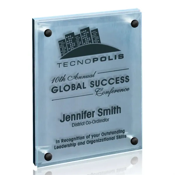 The 5" X 7" metallic Kingston plaque is made from 3/16"... from ASI 84592 St Regis Group / Prestige Glass