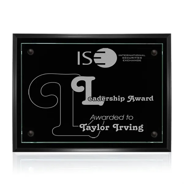 Plaque - Black/Jade.... from ASI 84592 St Regis Group / Prestige Glass