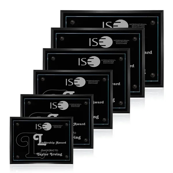 Plaque - Black/ Starfire.... from ASI 84592 St Regis Group / Prestige Glass