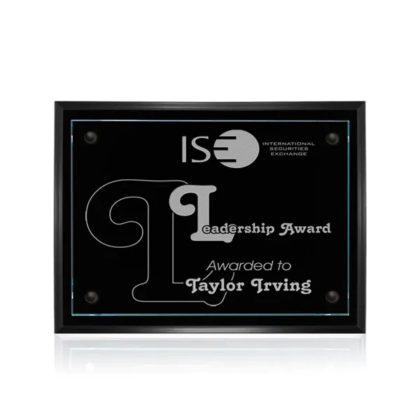 Plaque - Black/ Starfire.... from ASI 84592 St Regis Group / Prestige Glass