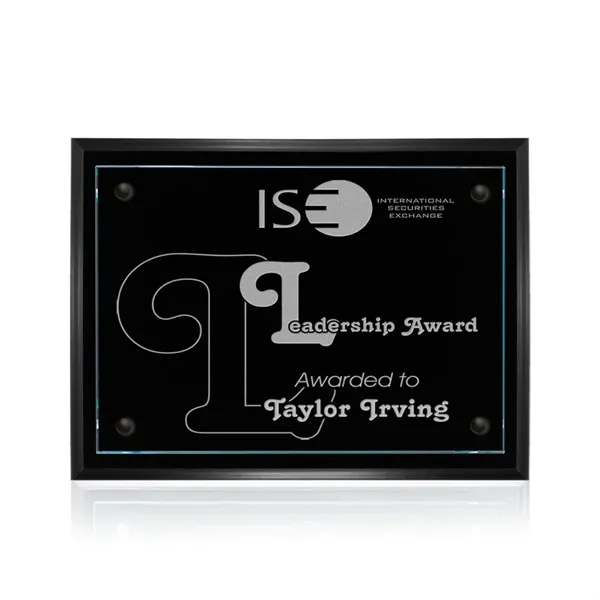 Plaque - Black/ Starfire.... from ASI 84592 St Regis Group / Prestige Glass