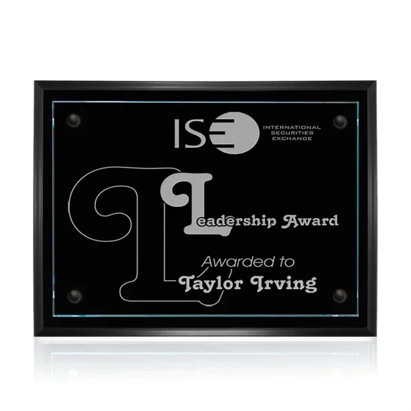 Plaque - Black/ Starfire.... from ASI 84592 St Regis Group / Prestige Glass