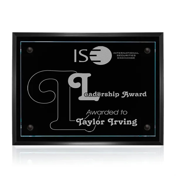 Plaque - Black/ Starfire.... from ASI 84592 St Regis Group / Prestige Glass