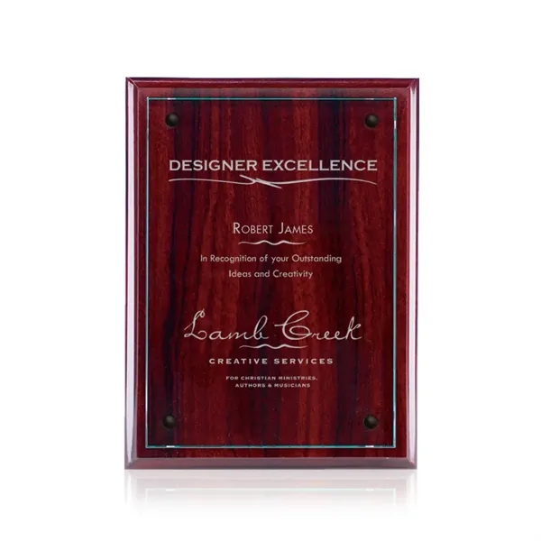 Plaque - Rosewood/Starfire.... from ASI 84592 St Regis Group / Prestige Glass