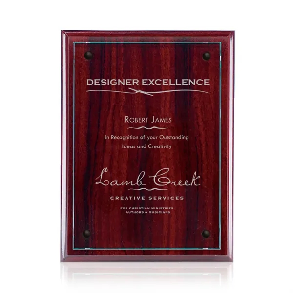 Plaque - Rosewood/Starfire.... from ASI 84592 St Regis Group / Prestige Glass