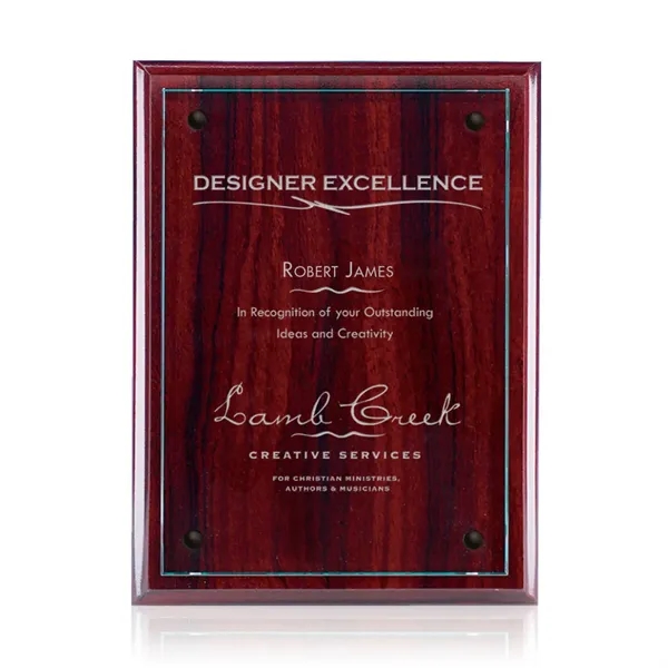Plaque - Rosewood/Starfire.... from ASI 84592 St Regis Group / Prestige Glass
