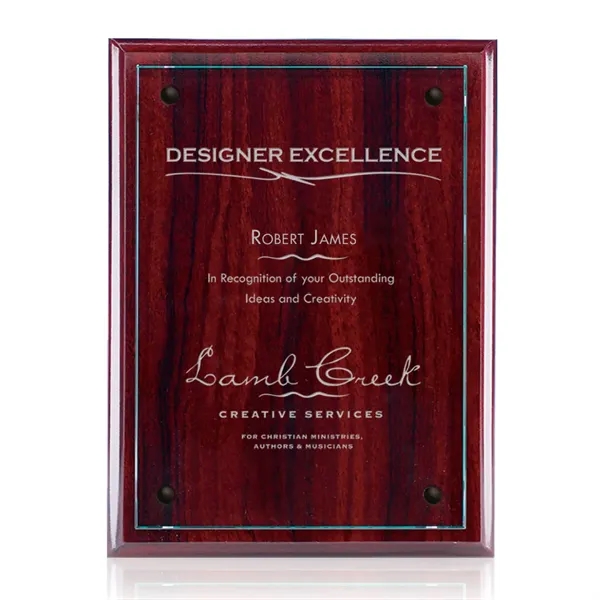 Plaque - Rosewood/Starfire.... from ASI 84592 St Regis Group / Prestige Glass