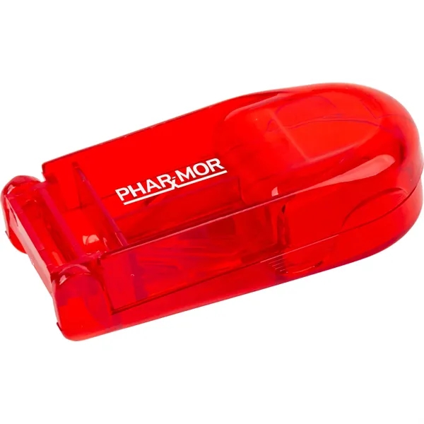 Pill cutter with pill gripping arms, a thumb grooved top and... from ASI 54100 Fields Manufacturing Inc / American Greenwood