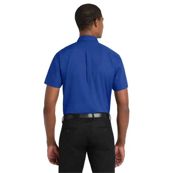 Port Authority Short Sleeve Carefree Poplin Shirt.... from ASI 84863 SanMar