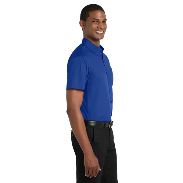 Port Authority Short Sleeve Carefree Poplin Shirt.... from ASI 84863 SanMar