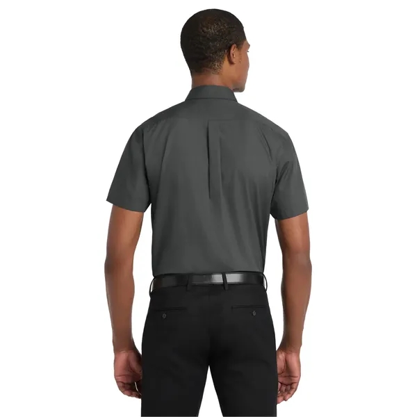 Port Authority Short Sleeve Carefree Poplin Shirt.... from ASI 84863 SanMar
