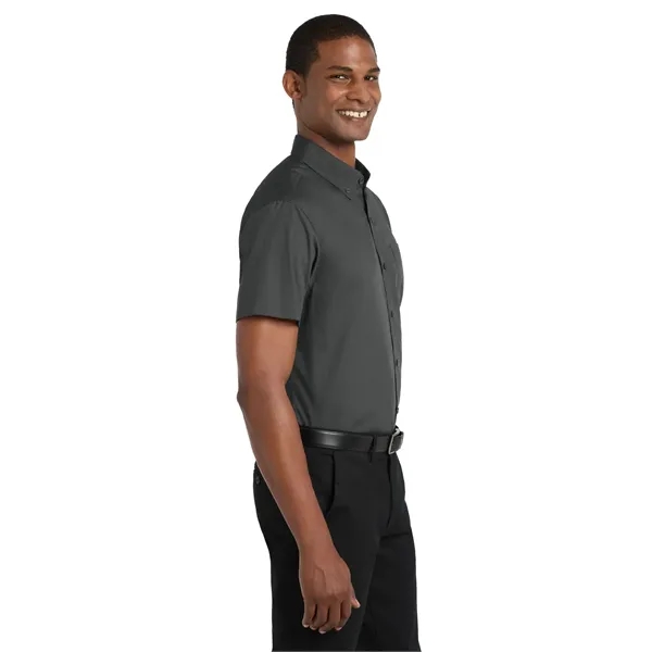 Port Authority Short Sleeve Carefree Poplin Shirt.... from ASI 84863 SanMar