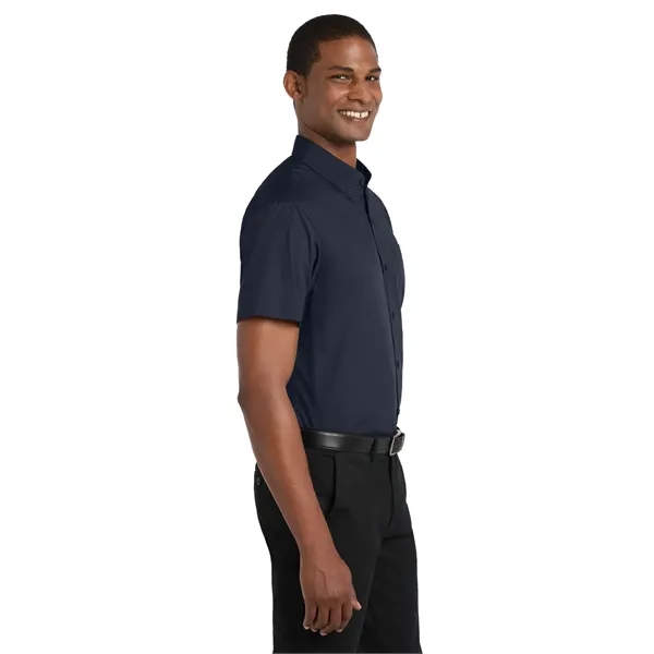 Port Authority Short Sleeve Carefree Poplin Shirt.... from ASI 84863 SanMar
