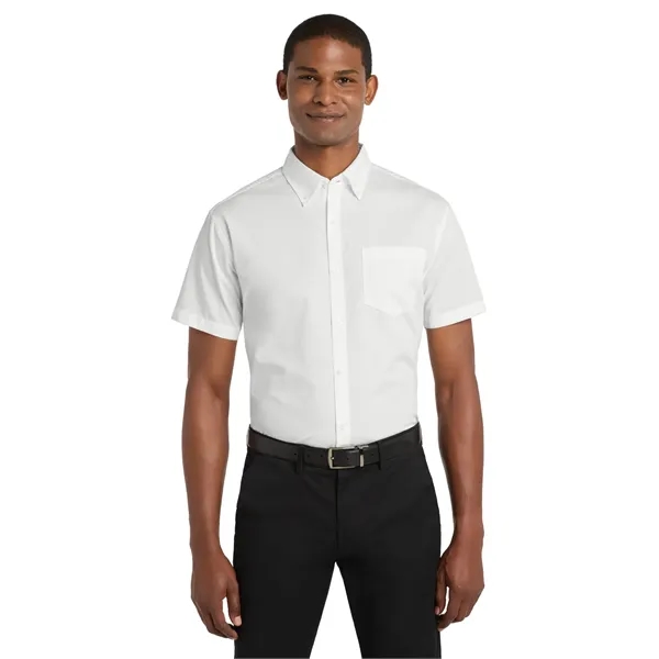 Port Authority Short Sleeve Carefree Poplin Shirt.... from ASI 84863 SanMar
