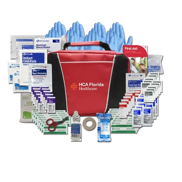 First aid kit with bandages, medical tape, antibiotic ointments, antiseptic wipes,... from ASI 84514 Safety Made