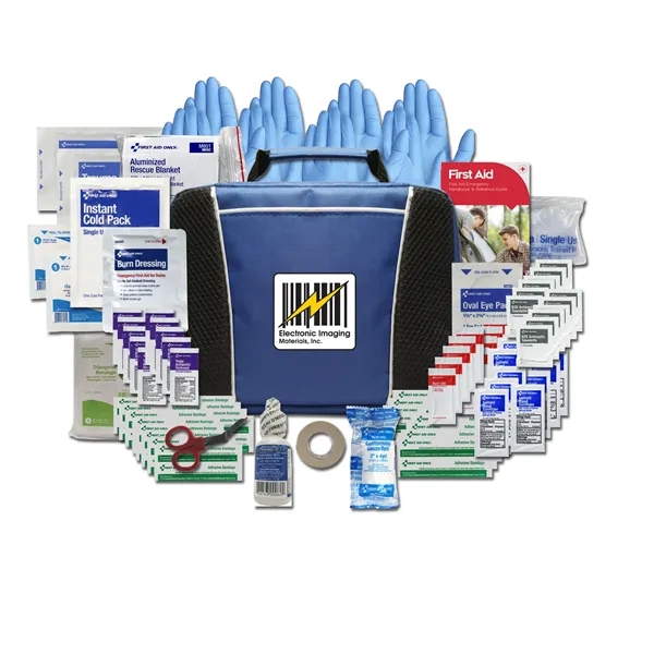 First aid kit with bandages, medical tape, antibiotic ointments, antiseptic wipes,... from ASI 84514 Safety Made