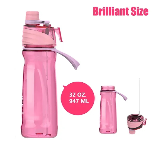 32oz mist spray sports bottle with fine cooling mist, ergonomic handle,... from ASI 64845 Kin Image Inc / Himmers International Inc. DBA Kin Image Inc