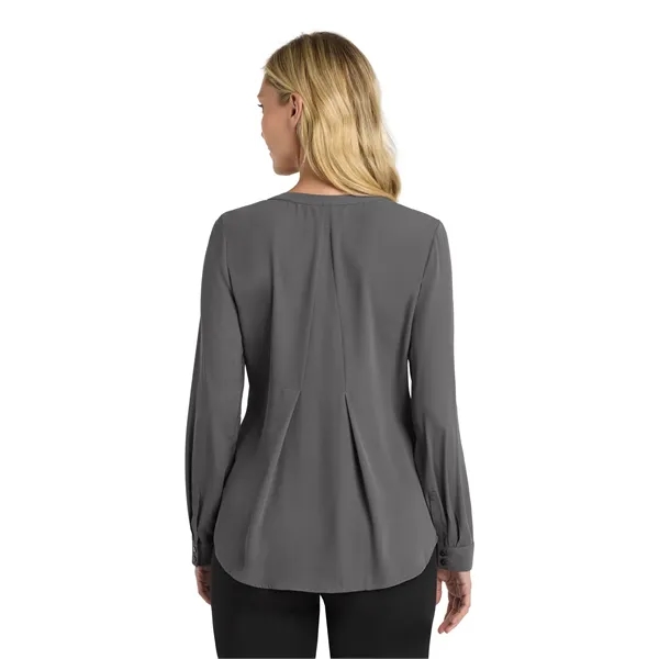 Port Authority Ladies Long Sleeve Button-Front Blouse.... from ASI 84863 SanMar
