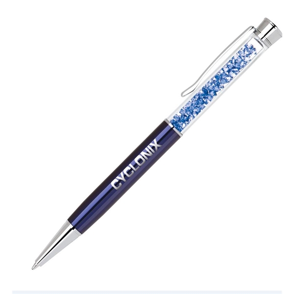 Brass twist-action ballpoint pen available in several colors with crystals that... from ASI 68190 Lungsal