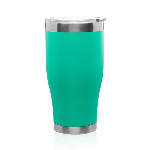 28 oz. stainless steel travel mug with clear plastic lid, drinking... from ASI 39552 BEL Promo