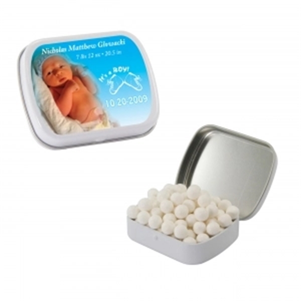 Small tin made in China that is then filled in the... from ASI 61125 Hit Promotional Products