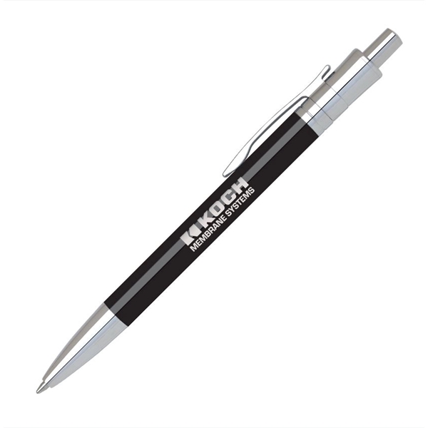 Aluminum click-action ballpoint pen with a lightweight, translucent colored barrel and... from ASI 68190 Lungsal / Lungsal