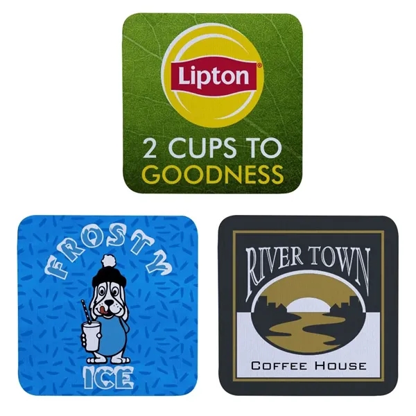 4" square coaster made of neoprene material and equipped with slip-proof... from ASI 88060 Snugz/USA Inc / Sweda®