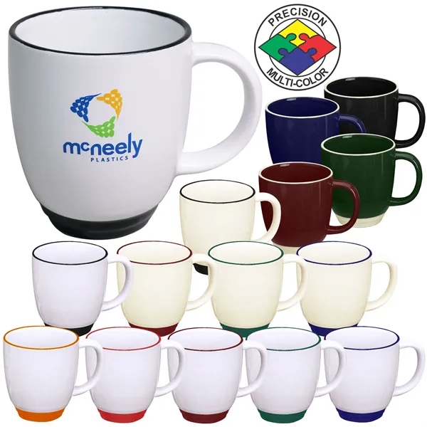 14oz Heartland Bistro Mug with colored trim.... from ASI 80093 Pyrographics / Pyrographics Line