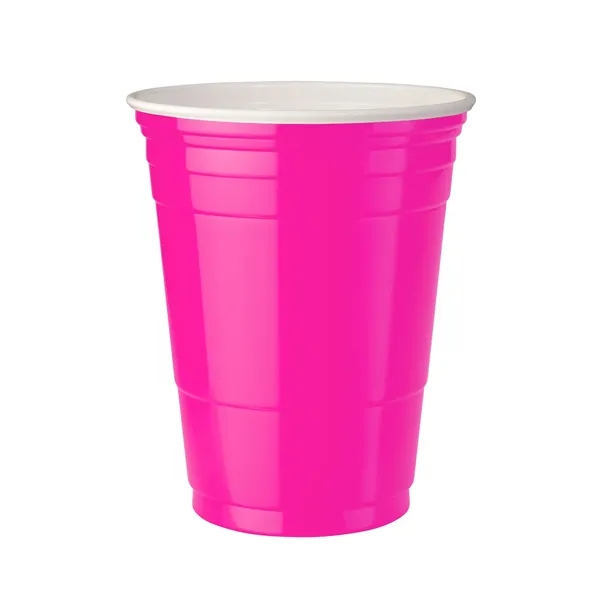 16-ounce plastic double-wall part cup customizable with digital printing. Made in... from ASI 91880 Tranter Graphics Inc