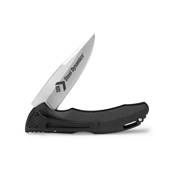 Lockback knife that features a 3 1/8" stainless steel blade 4... from ASI 46170 Compass Industries Inc
