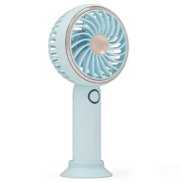 Handheld mini fan with LED light and lanyard; charges via USB.... from ASI 39552 BEL Promo