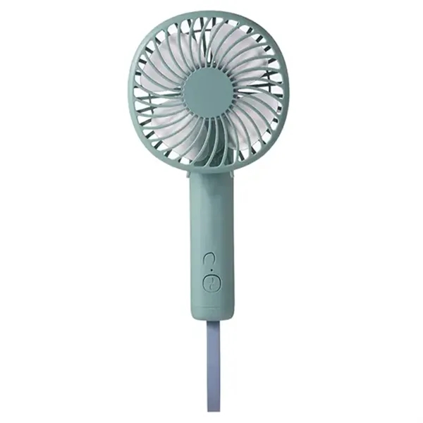 Portable handheld fan with USB lanyard for easy carrying.... from ASI 39552 BEL Promo