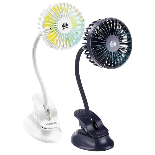 Clip-on stroller fan with rechargeable battery and adjustable design.... from ASI 39552 BEL Promo