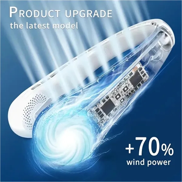 3600mAh personal neck fan with 360-degree surround design and three-speed settings.... from ASI 39552 BEL Promo