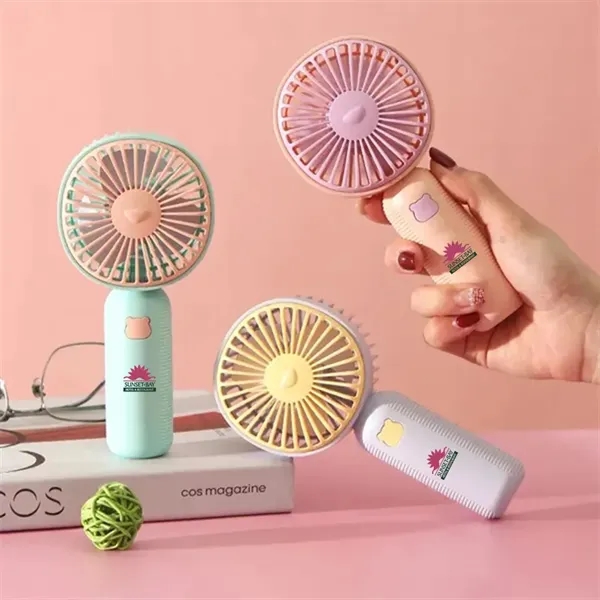 Portable handheld fan, rechargeable via USB cord.... from ASI 39552 BEL Promo
