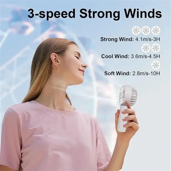 3-speed, USB-rechargeable fan with base.... from ASI 39552 BEL Promo