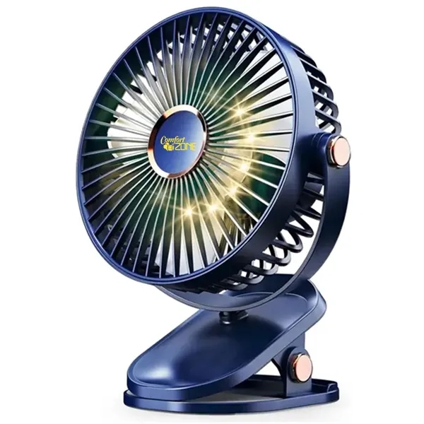 Battery-operated, clip-on fan with LED lights.... from ASI 39552 BEL Promo