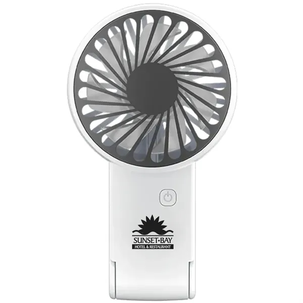 Handheld fan with base that doubles as a phone stand.... from ASI 39552 BEL Promo