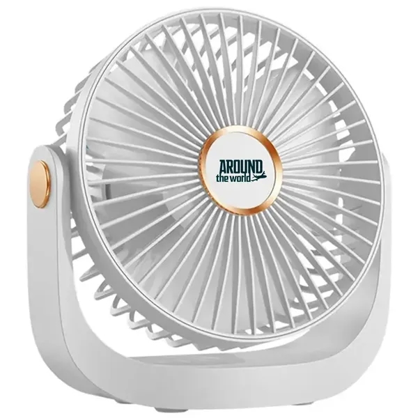 5-speed portable, rechargeable desk fan with cover.... from ASI 39552 BEL Promo