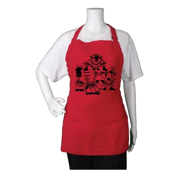 Restaurant-style poly-cotton twill bib apron with 1" wide waist and adjustable... from ASI 31260 AdCapitol
